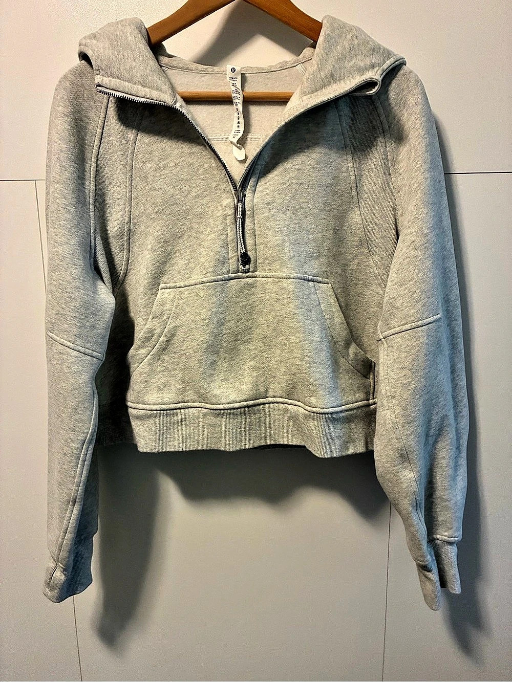 lululemon Scuba Oversized Funnel-Neck Half Zip Gray Hoodie